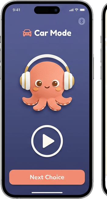 PEKO Car Mode - Safe, minimal driving interface